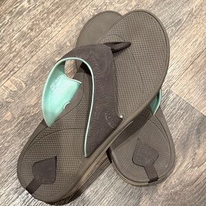 Reef Brown and Mint Sandals